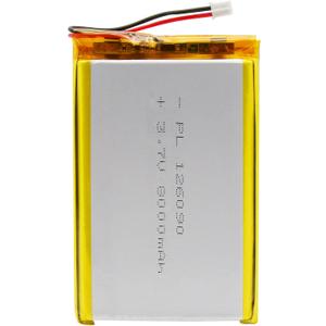 126090 3.7V Lipo Battery 8000mAh 126090 Rechargeable Lithium Polymer Battery Pack with JST PH2.0mm Connector for Electronic Device