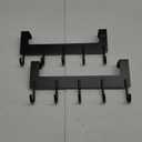 Over The Door Hooks, Over The Door Hanger, Heavy Duty Metal Over The Door Towel Rack, Door Hooks for Hanging Coat, Towel, Bag, Robe - 6 Hooks(Matte Black 2Pcs)