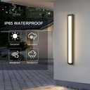 LamQee 39.4 in Aluminum Long Outdoor Wall Lights, 2900K 2500LM LED Waterproof IP65, Linear Modern Exterior Lighting Fixtures Wall Mount Outside Sconce Acrylic Shade for House Porch Patio Garage Door, 39.37 inch
