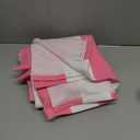 HENBAY Large Oversized Beach Towel - 35 x 70 Inch Microfiber Pool Towel, Pink Striped Quick Dry Cabana Swim Towel