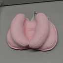 Upgraded 2 in 1 Baby Travel Pillow, Adjustable Banana Shape Baby Neck Head Support Piloow Stroller Insert Cushion for 4 Months Up Kids, Toddler, Pink