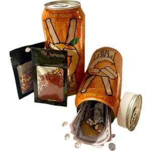 Best Tea Diversion Safe Tea Can Safe 16 oz Orange Peach Secret Security Stash with 2 Smell Proof Bags Large Hidden Compartment Compatible Replacement for and MFG by The Coca Cola Co to Hide Valuables