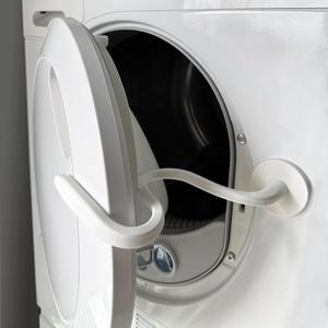 Spedtees Front Load Washer Door Prop, Magnetic Flexible Washer and Dryer Door Support Keep Washer Drying Door Open to Keep Dry (White, Round)