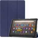 Case for Amazon Fire HD 10 (7th / 9th Generation, 2017/2019 Release) 10.1" Premium PU Leather Protective Cover Amazon Fire HD 10 Case (Dark Blue)