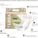 Terra Diapers Size 4: 85% Plant-Based Diapers, Ultra-Soft & Chemical-Free for Sensitive Skin, Superior Absorbency for Day or Nighttime Diapers, Designed for Toddlers 22-30 Pounds, 144 Count