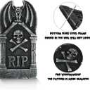 TOYMYTOY Halloween Foam Graveyard Decorations - Outside Tombstones & Yard Signs (4 Pack), RIP Gravestone & Haunted House Decorations