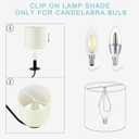 LAMPWELL LEBE Beige Small Lamp Shades Clip on Bulb Set of 2,Mini Drum Sconce Shades,Clip on Lamp Shade for Table Lamps Chandelier Shades,5.2"5.2"H5.2",Fabric Replacement Lamp Shades