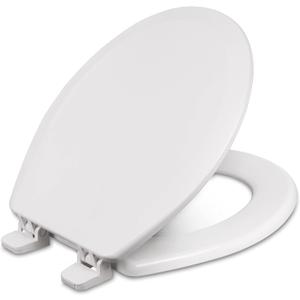 Centoco Round Toilet Seat, Wood Core/Plastic Finish, White