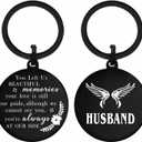 Resdink Husband Loss Gifts, Sympathy Keychain Bereavement Gifts for Loss of Loved Man, Memorial Grief Husband Present