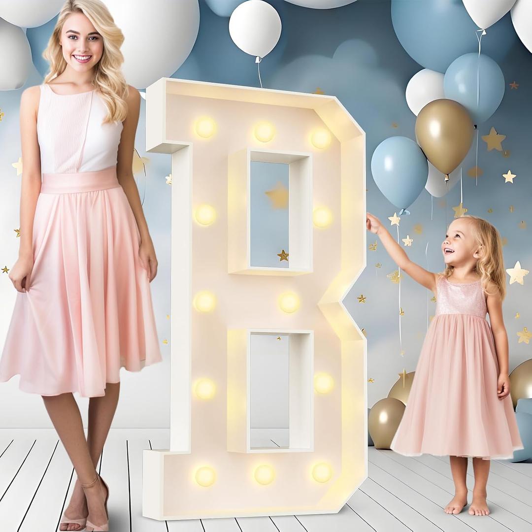 Easy-Assemble 4FT Marquee Light Up Letter, Large Lighted Letter AEasy-Assembl Light Up Letters, large 
Marquee Letter 4 Feet Tall for Indoor & Outdoor Events, Big Letters for Birthday Graduation Baby Shower Party Decorations
Marquee Letter 4 Feet Tall for Indoor & Outdoor Events, Big Letters for Birthday Graduation Baby Shower Party Decorations