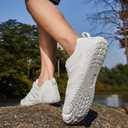 Barefoot Shoes for Men and Women | Wide Toe Box & Zero-Drop Sole for Natural Movement | Minimalist Trail Running, Hiking & Water Sports Shoes | Flexible, Lightweight & Non-Slip (9.5 Women/7.5 Men, Color_white)