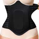 YERKOAD 360 Lipo Foam Post Surgery Ab Board Breathable Tummy Tuck Recovery Waist Cincher Abdominal Compression Board (Black)