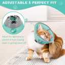 Cat Cone Collar Soft Elizabethan Collar for Surgery Recovery - Adjustable for Small and Large Cats Kittens to Stop Licking Size 5