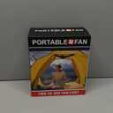 20000mAh Solar Fan with LED Lantern, Camping Fan with Solar Panel, 7W Rechargeable Powered for Outside, Quiet Battery Operated Tent Fan for Picnic, Barbecue, Fishing, Travel (Black)