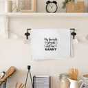 3 x Nanny Gifts Kitchen Towels, Nanny Gifts for Grandma Dish Towels Tea Towels for Kitchen, Nanny Grandma Gifts from Grandkids, Gifts for Nanny Hand Towels for Bathroom Kitchen, 16x24 Inches