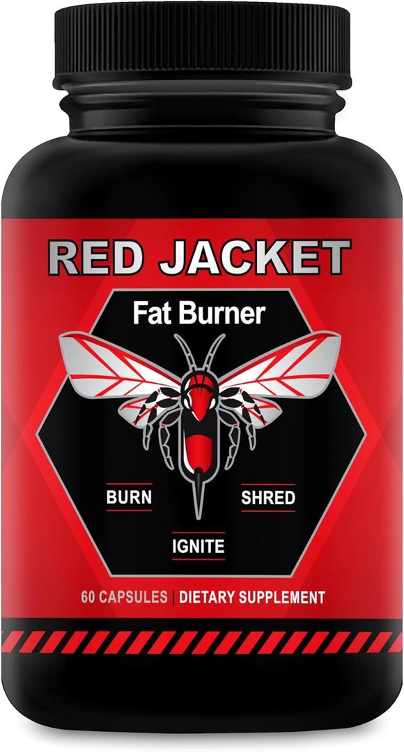 Red Jacket Thermogenic Fat Burner Advanced Weight Loss Pills for Energy Boost, Metabolism Ignite, Extreme Shred, and Focus Ultra Potent Diet Supplement for Lean Body and Performance Power (EXP 07/31/28)