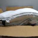 Premium Pillows Queen Size Set of 4, Fluffy and Supportive 7D Down Alternative Bed Pillows, Luxury Soft Hotel Quality Gusseted Pillow for Side Back Stomach Sleepers, Relief Neck Head and Shoulder Pain (Black Edge)