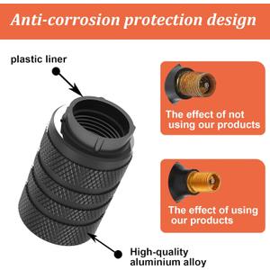 4 x 6pc Aluminum tire Valve caps with Plastic Lining for Tesla Model 3, S, X, Y AccessoriesAluminum Tire Valve Caps Compatible with Tesla Model Y Accessories 2023