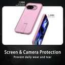 Niuuro Magnetic for Google Pixel 9a Case with Stand (Compatible with MagSafe)(Military Grade Drop Protection) Slim Translucent Matte Shockproof with Invisible Kickstand Phone Case, Pink
