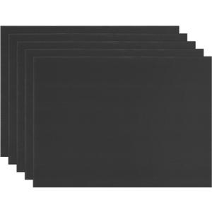 5-Pack Corrugated Plastic Sheets, 8 Inch x 12 Inch Waterproof Blank Corrugated Poster Board Yard Signs for Garage Sale/Office/Classroom/Party/Lawn Sign Road [3mm Thick, Black]