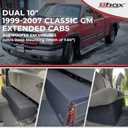 Bbox Dual Sealed 10 Inch Subwoofer Enclosure - Accu-Tuned Subwoofer Box Improves Audio Quality, Sound & Bass - Fits 1999-2007 Chevrolet/GMC Silverado/Sierra Extended Cab,Charcoal