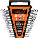 HORUSDY 12-Piece Metric Wrench Set | Combination Wrench Set with Organizer | 12 Point | 8mm - 19mm | Chrome Vanadium Steel