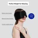 Weighted Facemask Silk ALASKA BEAR Eye Mask for Sleeping, Wraparound Style Compression, Wide Headband and Large Ear Coverage, Microwavable Beads Filled