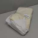 Rectangle Tablecloth Wipeable Vinyl Tablecloths with Flannel Backing, Plastic Outdoor Oil-Proof Waterproof Table Cover, Both Indoors and Outdoors. (Beige, 60" x 120")