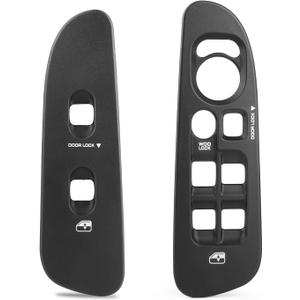 Driver & Passenger Side Door Window Switch Bezel for 2002-2010 Dodge Ram 1500 2500 3500 - Front Right & Left Window Control Switch Panel Bezel Button Border Trim, Black