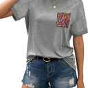 Women Sequined Splicing Short Sleeve T-Shirt Fashion Sparkle Sequin Party Tops Glitter Summer Beach Vacation Tee Shirt (L)