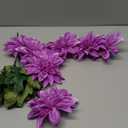 Hollyone Purple Artificial Dahlia Flowers Bush 7 Heads Silk 15.7" Fake Dahlias Flowers Wedding Bouquets Faux Dahlia Flowers Floral Arrangements for Outdoor Indoor Party Table Centerpieces Home Decor