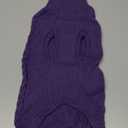 PUPTECK Winter Cat Sweater Coat - Soft Warm Cold Weather Clothes Knitwear for Kittens & Small Dogs Indoor Outdoor Wearing, Knitted Classic for Doggies Kitties Girls Boys, Purple, M