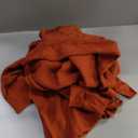 CHERFLY Women's V Neck Sweater Dresses Batwing Long Sleeve Backless Bodycon Long Dress with Belt (Medium, Burnt Brick Brown)