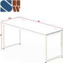 SHW 55-Inch Commercial-Grade Office Computer Desk, White