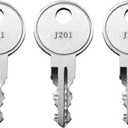 (3) KeyPower J201 - J300 Toolbox Keys for Better Built Truck Tool Boxes, Also Compatible with Bauer/Jobco/Deflecta-Shield/Pop Lock/LeatherLyke/SnugTop, Pre Cut to Key Code (J231)