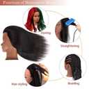 16 Inch 100% Real Hair Mannequin Head Training Head Manikin Cosmetology Doll Head for Hairdresser Practice Braiding Hair Styling with Clamp stand