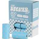 13 in. x 9 in. Extra Thick Leak Proof Unscented Dog Poop Bags, Blue (300 Count, 20-Rolls)