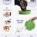LE TAUCI Slow Feeder Dog Bowls Ceramic, 1.5 Cups Dog Food Bowl, Puppy Slow Feeder Dish for Fast Eaters, Clover Green