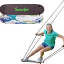 Swurfer TreeSkate Skateboard Swing, Outdoor Stand Up Surf Swing, Holds Up to 200 lbs, Ages 6 and Up, Adjustable Handles, Grip Tape, Kids Outdoor Play Equipment for Children and Adults (Waves) Blue