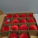 Christmas Tree Ornaments 3.2 inch Velvet Christmas Balls Xmas Hanging Balls Velvet Shatterproof Xmas Hanging Ornaments for Holiday Family Home Store Indoor Decor, 16 pcs,Red