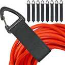 Extension Cord Organizer(8 Pack), Garage Organization and Storage, 16-Inch(Unfolded) Heavy Duty Storage Strap for Extension Cord Within 100ft or Hoses Within 35ft, with Triangle Buckle for Hanging (8L/0M/0S)