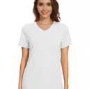 MAGCOMSEN Women's Short Sleeve T Shirt White M (M)