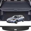 Retractable Cargo Cover Compatible with Acura TSX Sport Wagon 2011-2014 Shield Security Shade Privacy Screen Tonneau Luggage Cargo Trunk Organizers (Carbon Fiber Texture)