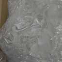 Vercraft 100 Pcs Christmas Tree Ornaments Clear Acrylic Hanging Teardrop Ornaments 5 Styles Christmas Crystal Chandelier Pendant Crystals for Centerpieces Chandelier Wedding Decor (Clear)