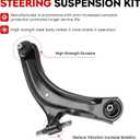 Front Lower Control Arms w/Ball Joint Suspension Kit Fit for Nissan Rogue 2008-2013 Nissan Rogue Select 2014-2015 MS30194 MS30195-2pcs