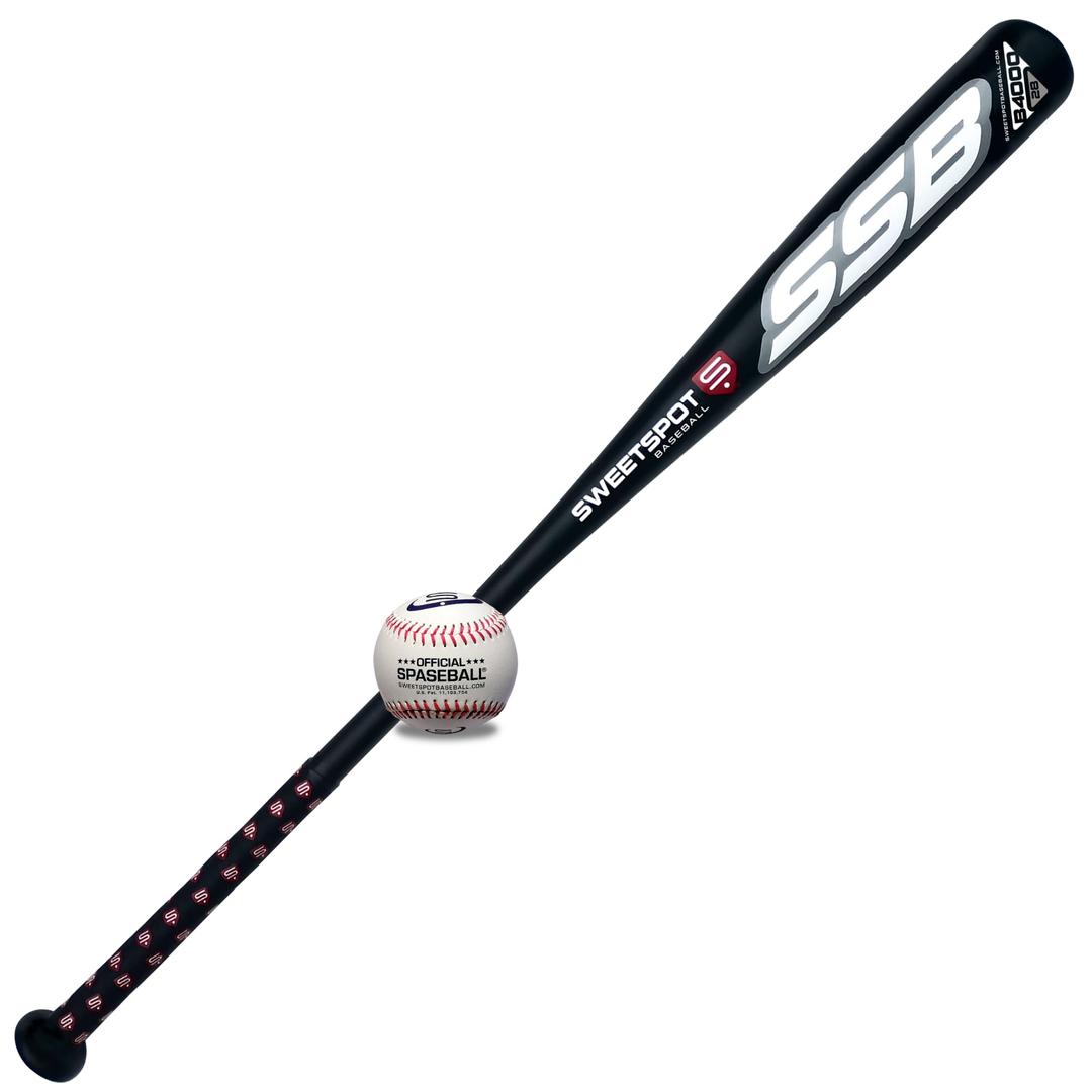 SweetSpot Plastic Baseball Bat and Ball Set | 28” Lightweight Bat for Kids and Youth | Hits Far for Backyard and Park Play