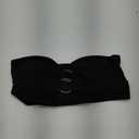 Women's Sexy Cut Out Ring Linked Bandeau Bikini Top Swimsuit Bathing Suit Tops, Size M