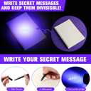 Tegeme 4 Invisible Ink Pen Set 2 Invisible Marker 2 Blacklight Flashlights with UV Black Light Markers Disappearing Ink Pen for Secret Notes Holiday Gifts Favors(21 LED)