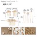 Foyte 5PCS Pearl Hair Comb for Wedding Pearls Hair Clips Bridal Pearl Bobby Pins Set Gold Bridesmaid Hair Accessories for Women and Brides