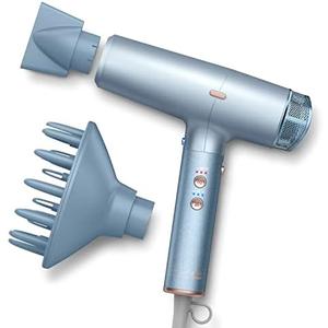INFINITIPRO by CONAIR DigitalAIRE Hair Dryer | Frizz-Eliminating Hair Dryer with Diffuser | Hair Blow Dryer with Up To 5x More Speed for Higher Air Pressure & Drying Power | Light Blue